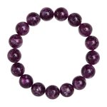 Purple Lepidolite Bracelet Natural Healing Crystal Beads